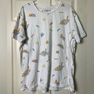 Pull&Bear | Geometry Print Tee Shirt - EU XL